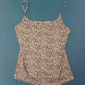 light blue floral cami tank top